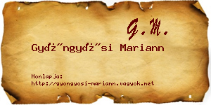Gyöngyösi Mariann névjegykártya