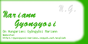 mariann gyongyosi business card