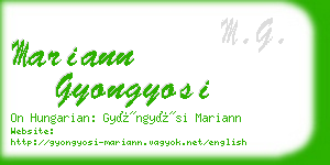 mariann gyongyosi business card